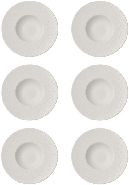 Villeroy & Boch Manufacture Rock Pastateller weiß 28 cm 6er Set
