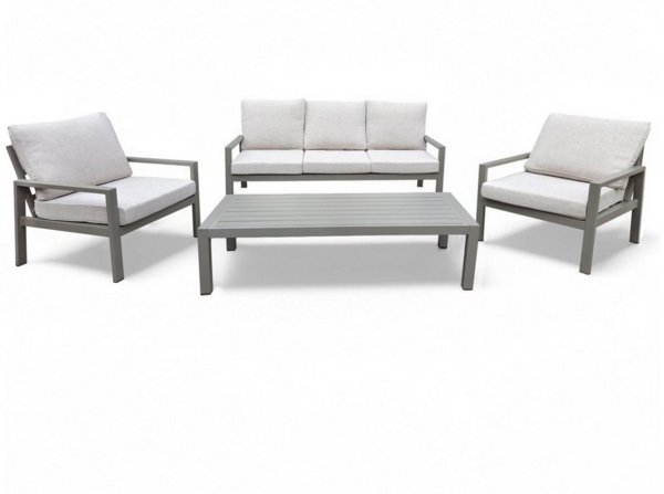 osoltus Alu Lounge Gartenmöbel Outdoor Set Haugesund 3er kaktus/beige