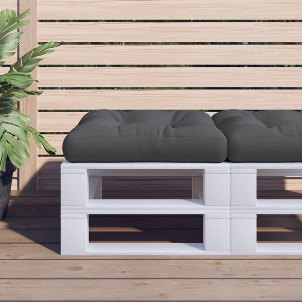 vidaXL Palettenkissen Schwarz 60x61,5x10 cm Stoff 360885