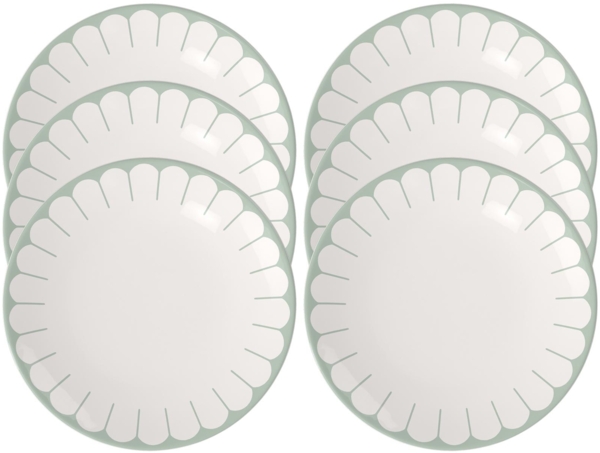 Villeroy & Boch Fleur Vert Speiseteller ø 26,6 cm 6er Set