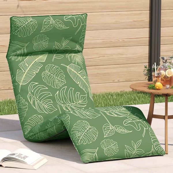 Sonnenliege Klappbar, Gartenliege Blattmuster 175x54x8,5 cm Oxford-Gewebe