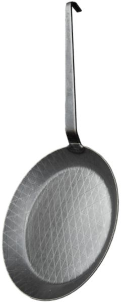 Robuste Turk schmiedeiserne Bratpfanne mit hohem Rand Schmiedeeiserne Pfanne mit Hakenstil, hoher Rand, 28 cm