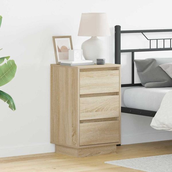 vidaXL Nachttisch Sonoma-Eiche 39 x 34,5 x 65 cm Holzwerkstoff 869628