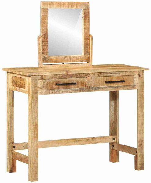vidaXL Schminktisch Braun 100 x 40 x 120 cm Massivholz Mango 374096 Bild 4