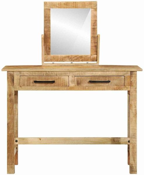 vidaXL Schminktisch Braun 100 x 40 x 120 cm Massivholz Mango 374096 Bild 5