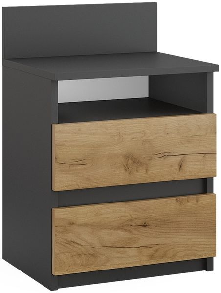 Nachttisch Monty Anthrazit/Goldkraft Eiche 32.3 x 59.1 cm Vicco