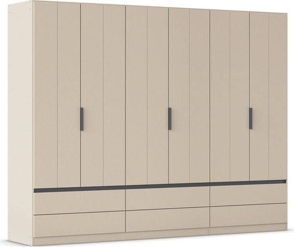 OTTO home Kleiderschrank Schrank Garderobe ARVEN Breiten 181/226/271cm (3 verschiedene Ausstattungen BASIC/CLASSIC/PREMIUM (inkl. SOFT-CLOSE) puristisches Design in Plankenoptik mit Metallgriffen MADE IN GERMANY
