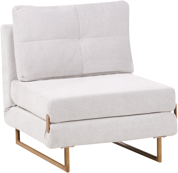 1-Sitzer Schlafsofa JERSLEV Stoff Cremeweiß