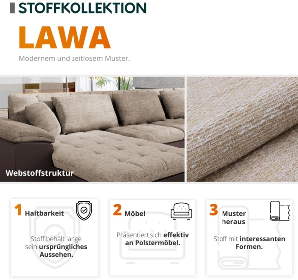 Polsterhocker Niko Klein, Farbe: Soft 066 + Lawa 02 Bild 5