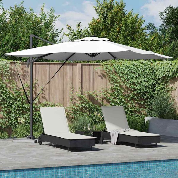 vidaXL Sonnenschirm Sand 286 x 284 x 270 cm Aluminium und Polyester 42003319