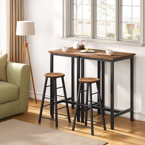 Woltu Bartisch (1-St), Bartisch aus Metallgestell, Tischplatte aus MDF