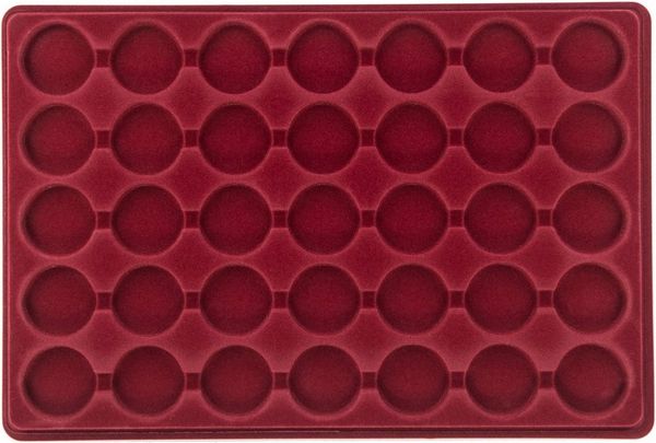 MC. Sammler Aufbewahrungsbox MC. Sammler Münztableau mit Schutzdeckel, Münzkoffer, Münzkassette, 35 Fächer - 38mm Ø