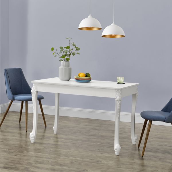 Esstisch Lüneburg 116x66x76 cm Landhausstil Weiß en. casa