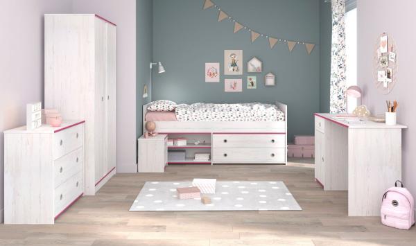 Parisot Kinderzimmer und Jugendzimmer Smoozy in weiß Kiefer Set 5-tlg. Bild 2