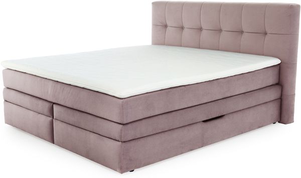 Jockenhöfer 'Amy' Boxspringbett, 180x200 cm, Samtähnlich Rosa