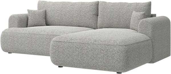 Selsey 'Ovo' Ecksofa in L-Form mit Schlaffunktion, greige, rechtsseitig, 93 x 260 x 165 cm