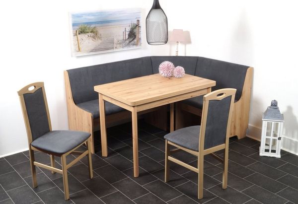 Stolebaenk Eckbankgruppe Bremen PENITI, (Eckbank Set, 1xEckbank, 1xTisch, 2x Stuhl), Bezug mit 48.000 Scheuertouren
