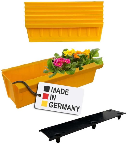BURI Euro-Paletten Blumenkästen-Einsätze inkl. Bewässerungsmatte | 37,3cm | Pflanzkasten für Europalette Palette | Balkonkasten | Blumentopf | aus stabilen Kunststoff | Made in Germany