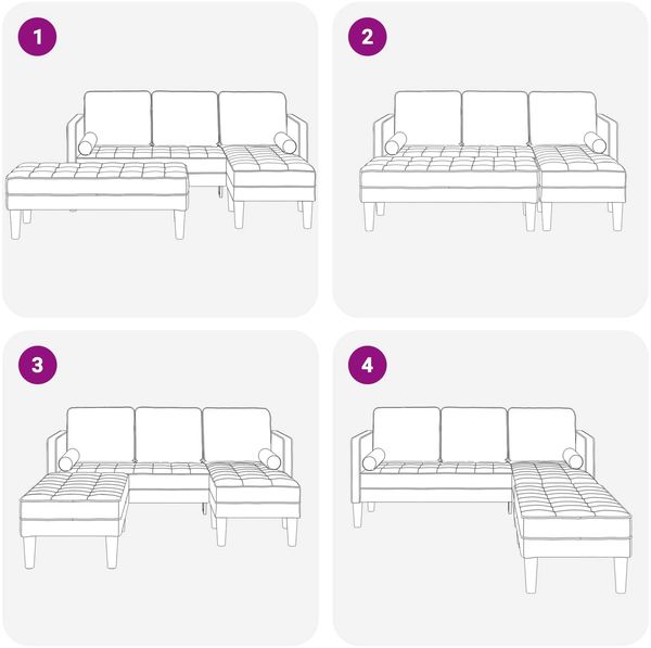 vidaXL Sofa Set mit Kissen 2 pcs Creme Polyester 3329272 Bild 8