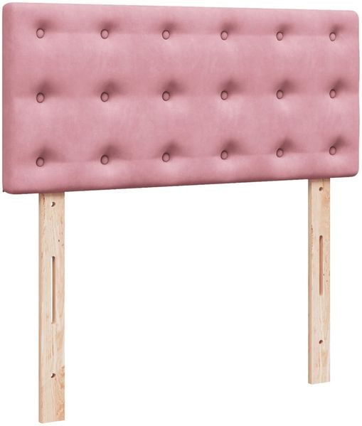vidaXL Boxspringbett mit Matratze Rosa 100x200 cm Samt 3287679 Bild 5