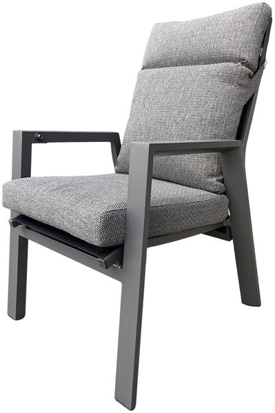 osoltus Gartensessel Alu Anthrazit wetterfest Palma III All Weather Olefin Grau