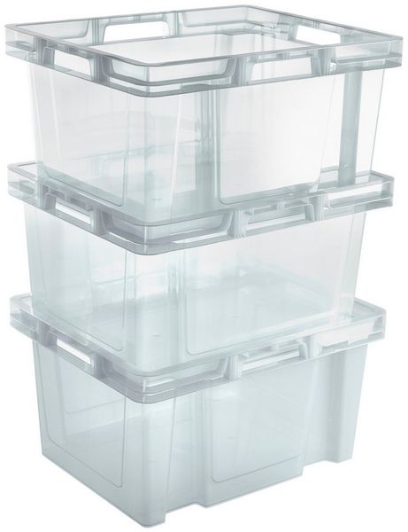 Gardissimo 3x EUROBOX Stapelboxen Kunststoff Aufbewahrung Box 26 Liter
