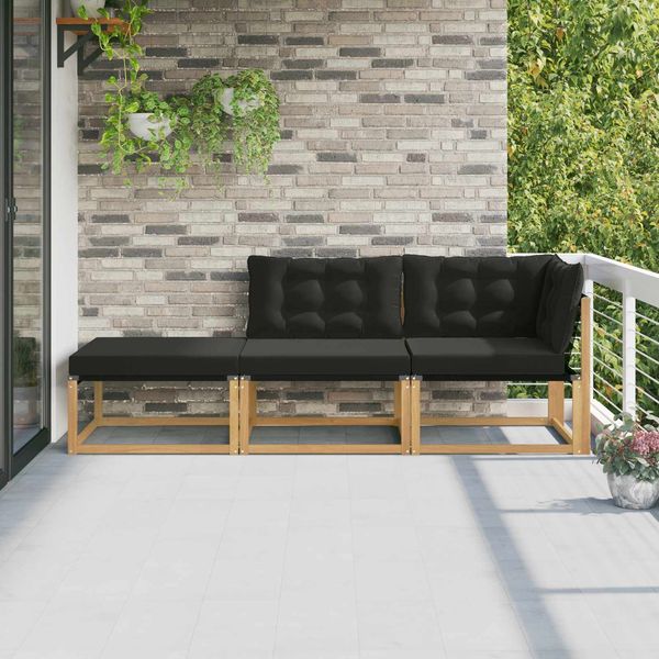 vidaXL Sectional Sofa Einheiten mit Kissen Weiß 241,5 x 83 x 73 cm 901659