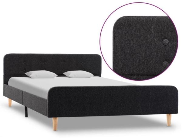 vidaXL Bettgestell Dunkelgrau Sackleinen 120x200 cm 284896