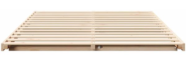 vidaXL Bettrahmen Braun 140 x 220 cm Massives Kiefernholz 873130 Bild 5