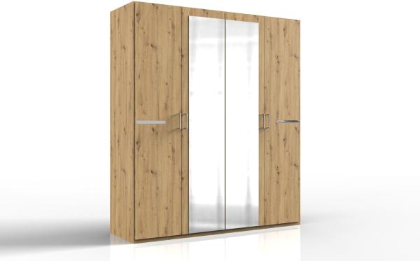 Drehtürenschrank >Anna< in ARTISAN EICHE NACHBILDUNG - 180x208x58cm (BxHxT)