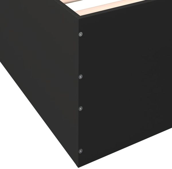 vidaXL Bettgestell Schwarz 100x200 cm Holzwerkstoff 3280959 Bild 8