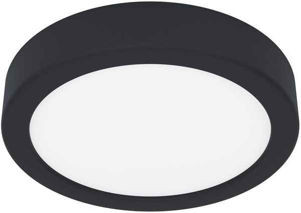 EGLO LED Deckenleuchte Fueva 6, runde Deckenlampe, Aufbaulampe aus Kunststoff in Schwarz und Weiß, Deckenbeleuchtung warmweiß-kaltweiß, ⌀ 16,5 cm