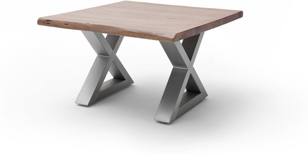 Couchtisch >CARTAGENA< in Akazie massiv walnussfarben - 75x45x75 (BxHxT)