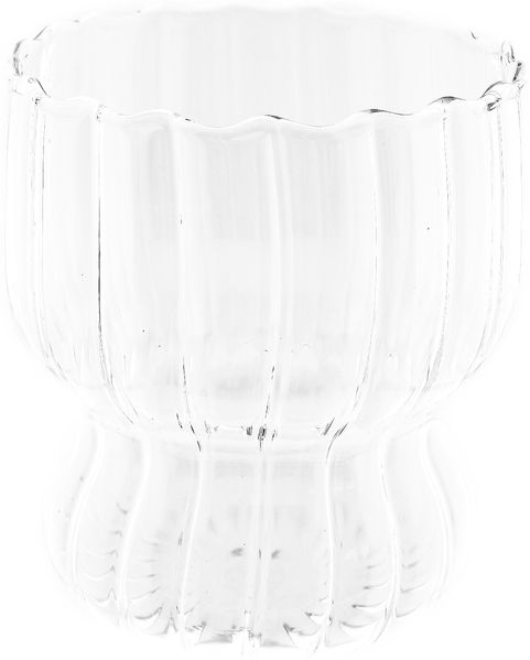 12er Gläser-Set mit Riffle Design 300 ml Transparent Hitzebeständig Borosilikatglas Bild 2