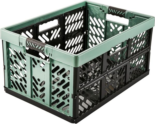 keeeper Stabile Profi-Klappbox mit Soft-Touch Griffen, 54 x 37 x 28 cm, 45 l, Ben, Nordic Green Bild 3