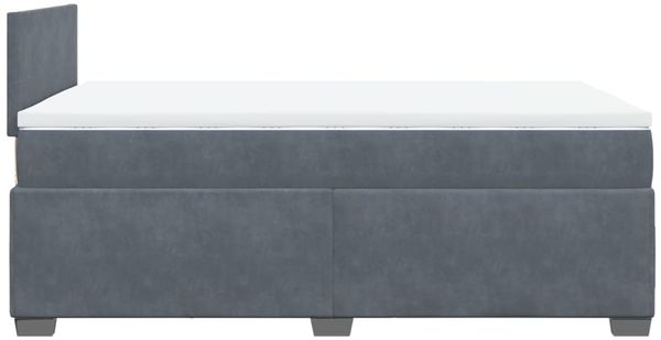 vidaXL Boxspringbett mit Matratze Dunkelgrau 120x190 cm Samt 3286253 Bild 9