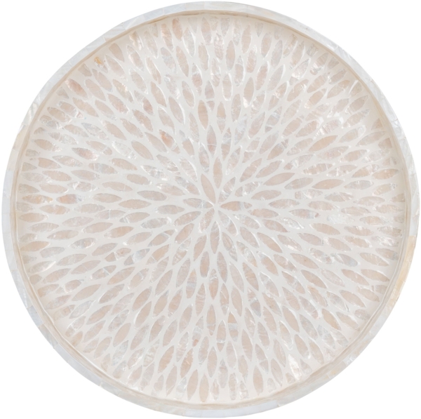 Tablett, Bambus/Capiz, beige, 40 x 40 x 3,5 cm Bild 3