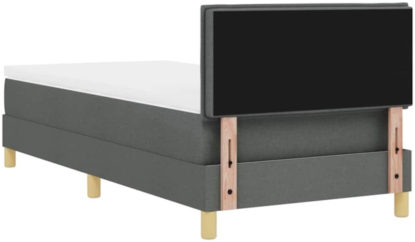 vidaXL Boxspringbett mit Matratze Dunkelgrau 100 x 200 cm Stoff 3338819 Bild 8