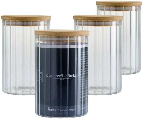 Ritzenhoff & Breker Linea Vorratsglas 900 ml 4er Set