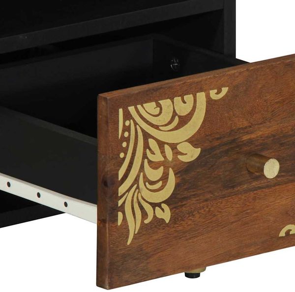 vidaXL TV-Schränk Honigbraun 70 x 33 x 46 cm Massivholz Mango 4018737 Bild 7