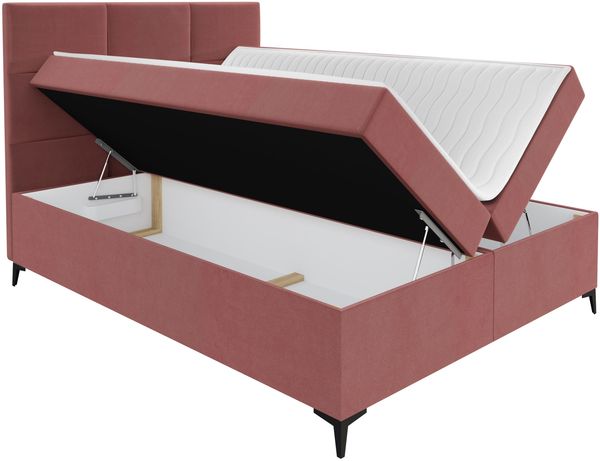 Boxspringbett Fava, Grün, 200x200 cm Bild 3