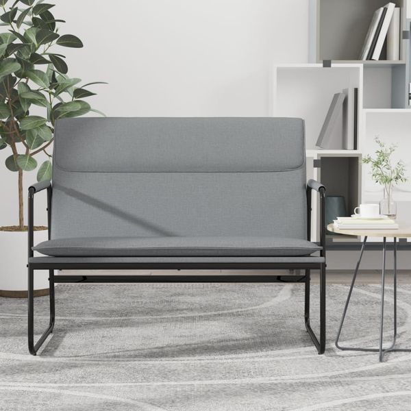 vidaXL Sitzbank Hellgrau 100x64x80 cm Stoff 351351