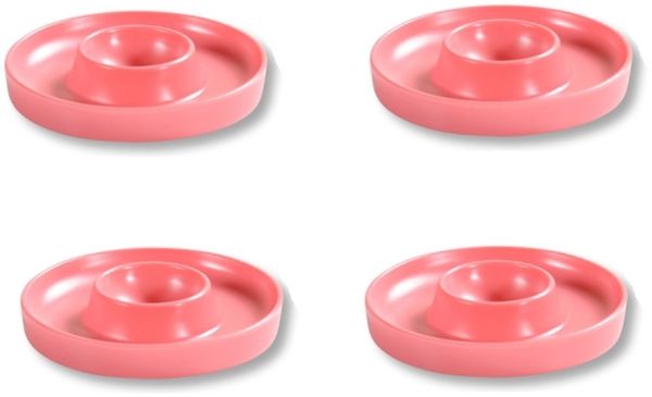 Kesper | Eierbecher, 4er Pack, Material: ø 10 x H 2 cm, Melamin, Maße: cm, Farbe: Pink | Der ideale Frühstücksbegleiter