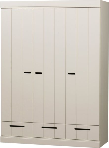 Kleiderschrank Connect aus Kiefernholz, modernes Design, hellgrau Dust, FSC-zertifiziert