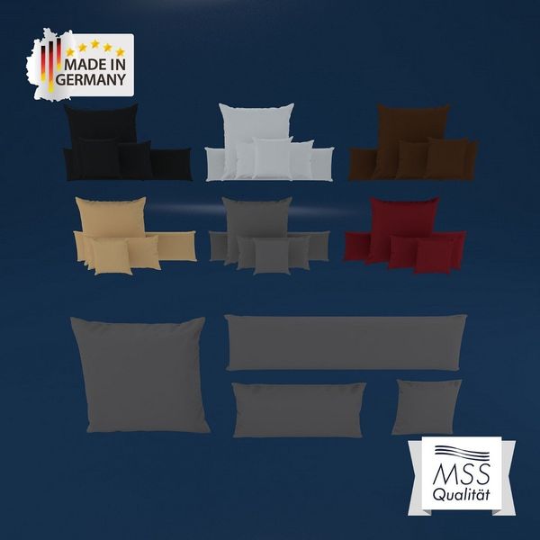 MSS Kissenbezug 4er Set - 145x40 cm - Burgund