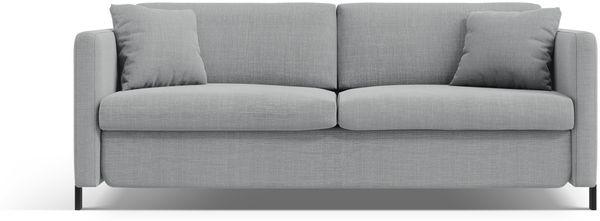 Micadoni Schlafsofa Gloria 3-Sitzer Strukturierter Stoff Hellgrau 205x160