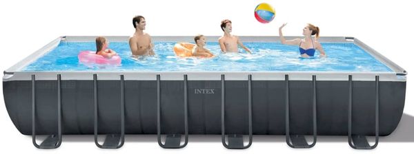 Intex 'Frame Swimming Pool Set Ultra Quadra XTR', anthrazit, 732 x 366 x 132 cm, inkl. Sandfilteranlage Bild 4