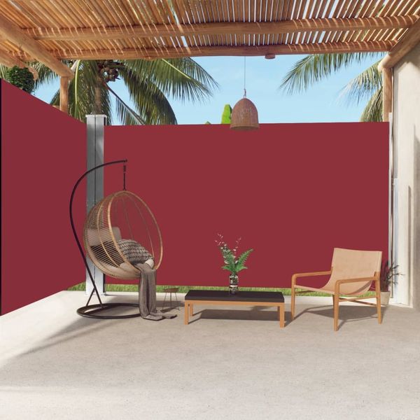 vidaXL Seitenmarkise Ausziehbar Rot 220x600 cm 318017