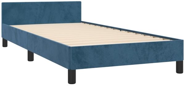 vidaXL Bettgestell mit Kopfteil Samt Dunkelblau 80x200 cm Bild 5