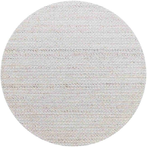 Must Living Teppich Nirvana aus Stoff rund, pflegeleichtes Mischgewebe, modernes Design, Grau, Ø 250 cm
